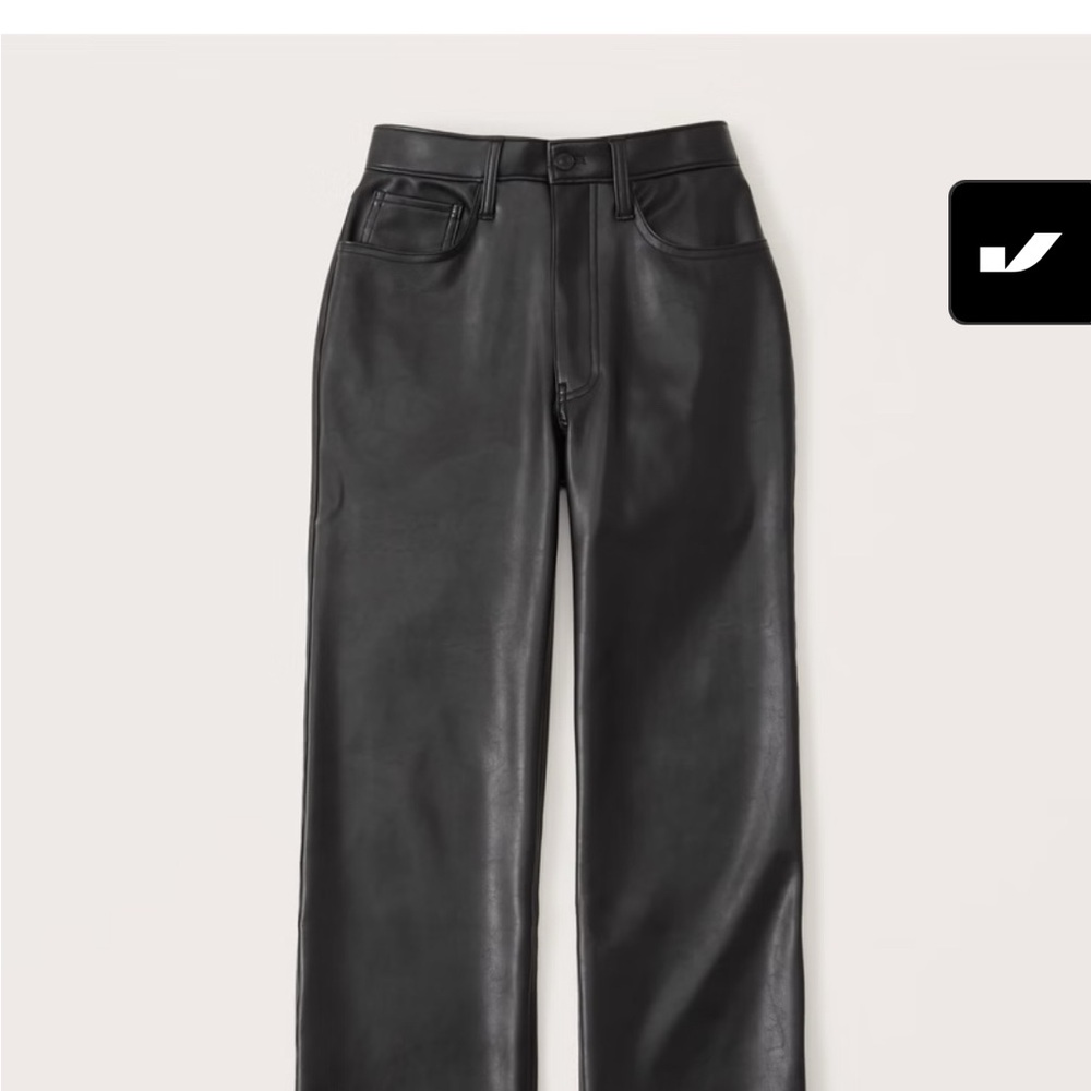 Black Leather Women's Jeans